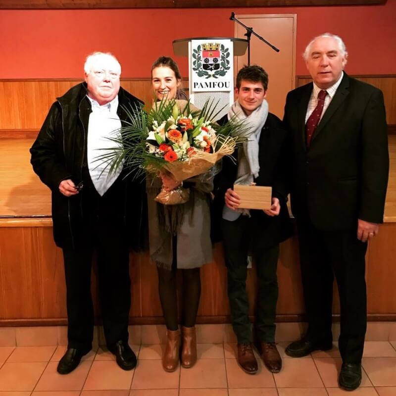 Camille et Corentin récompensés par la ville de Pamfou