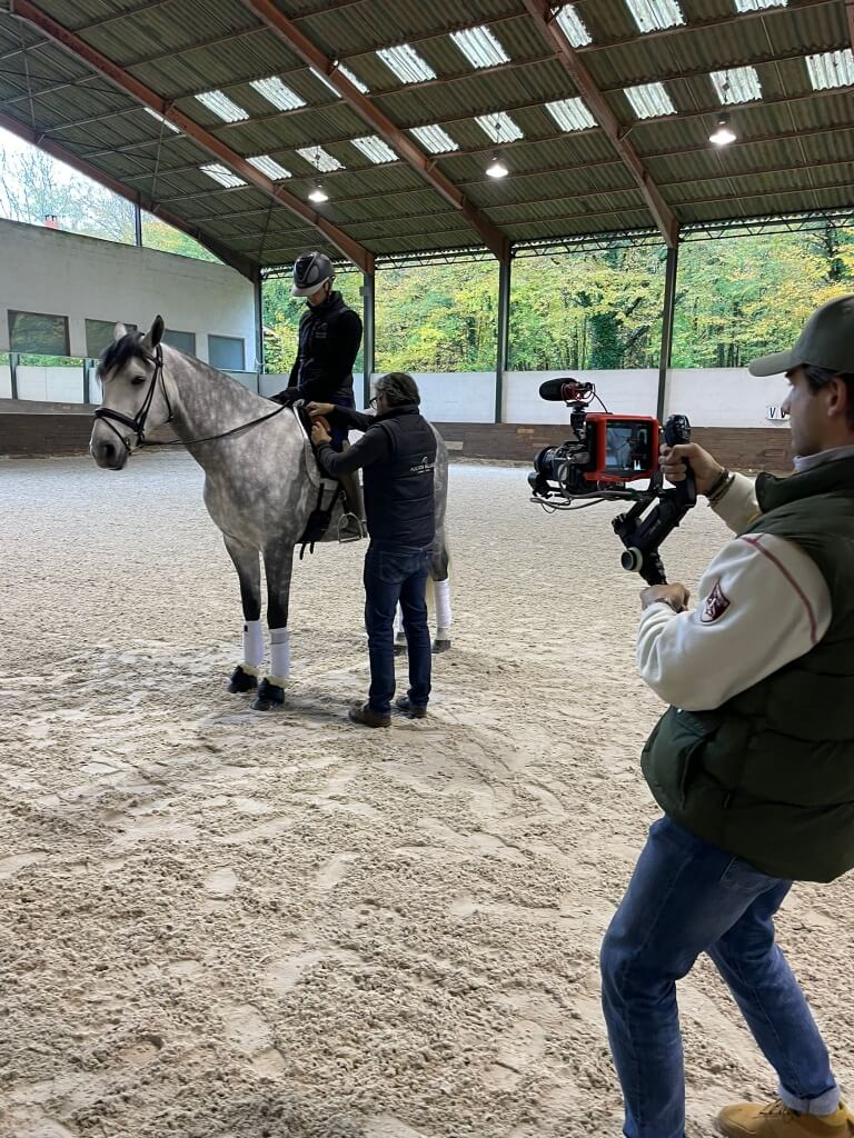 Tournage pour Aulion Sellier à Pamfou Dressage
